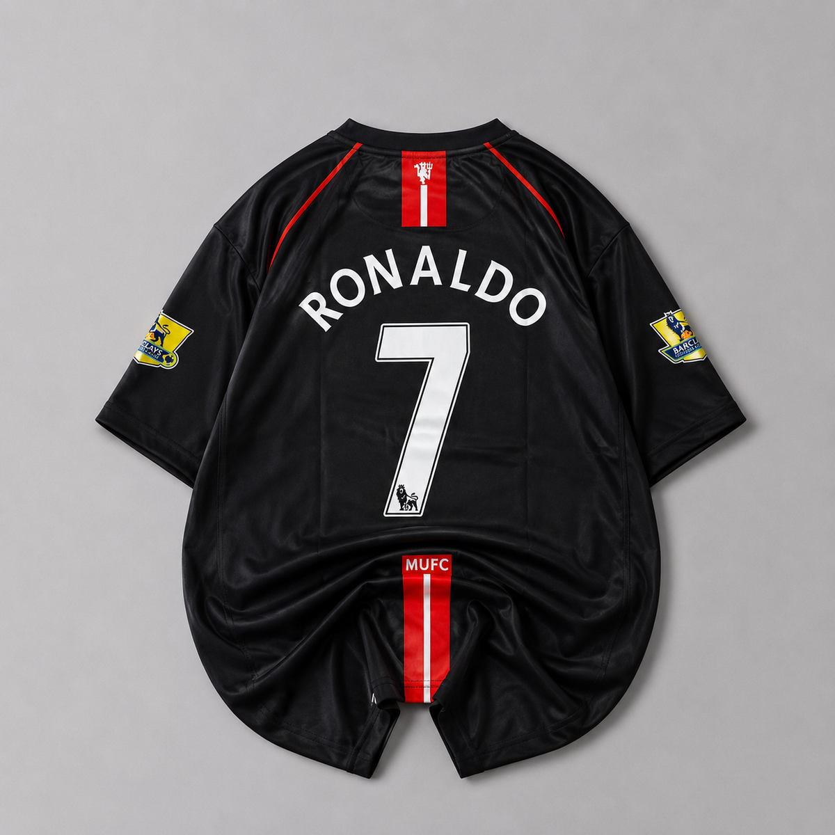 MANCHESTER UNITED AWAY 2007-08 | EMBROIDERY HALF SLEEVES