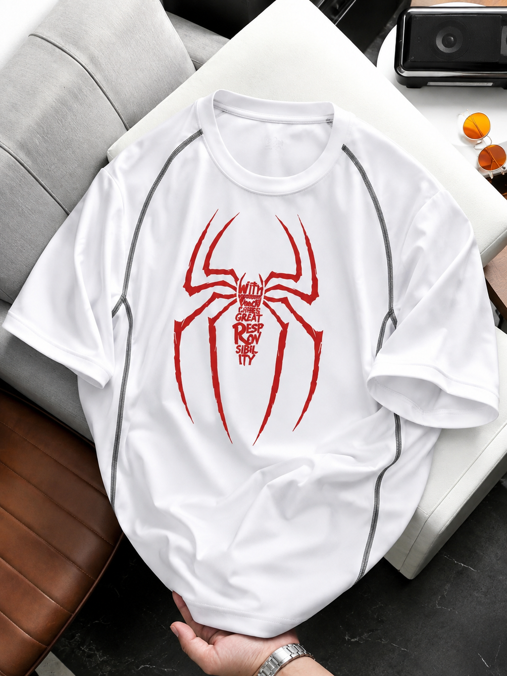 Crimson Spider Compression Tee