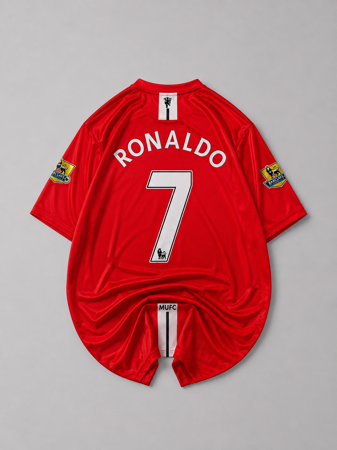 MANCHESTER UNITED HOME 2007-08 | EMBROIDERY HALF SLEEVES