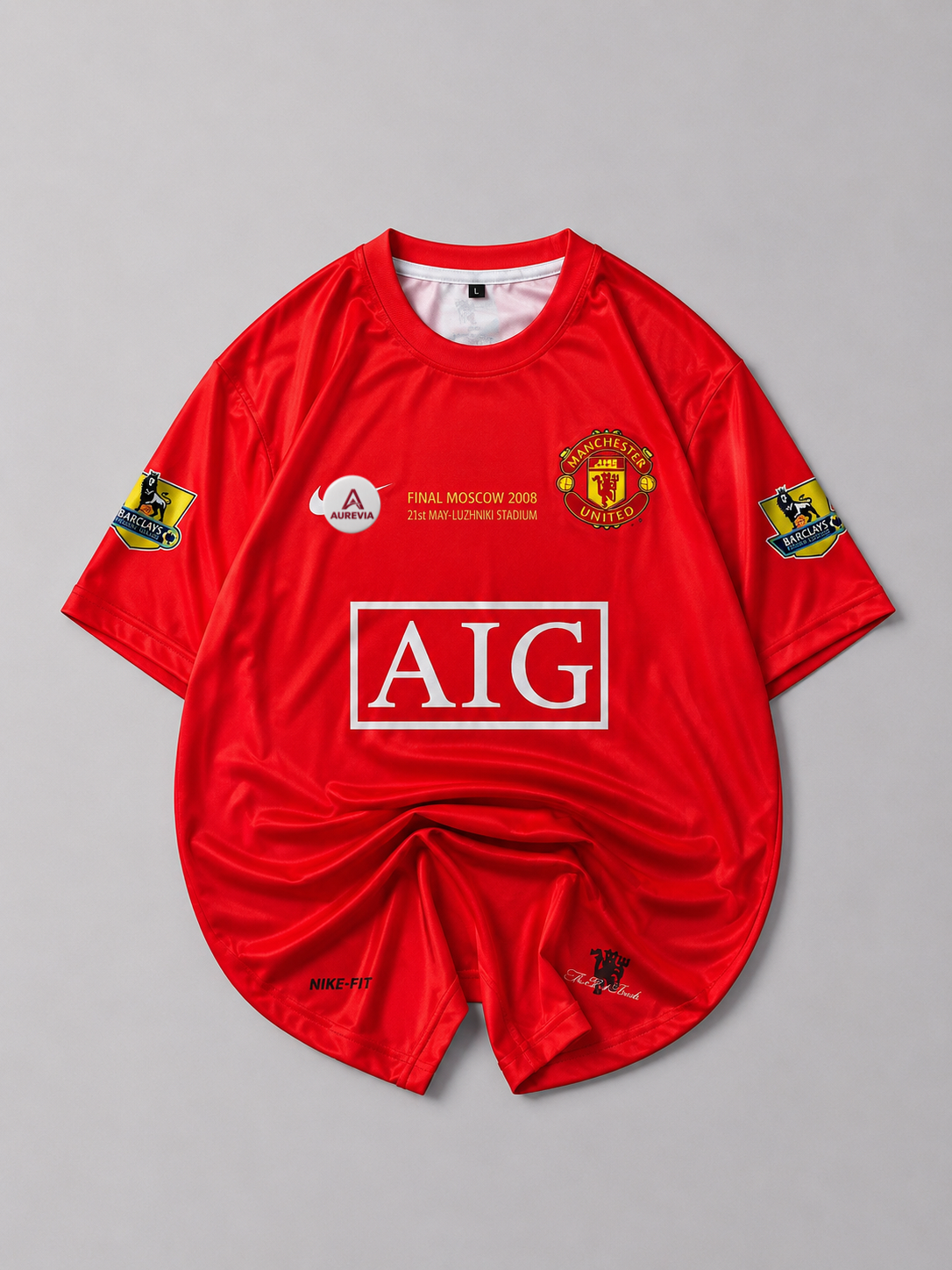 MANCHESTER UNITED HOME 2007-08 | EMBROIDERY HALF SLEEVES