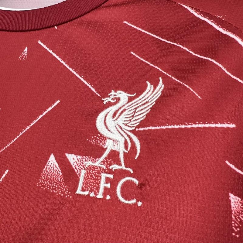 LIVERPOOL HOME 26/27 RED GEOMETRIC SHATTER PATTERN SPECIAL EDITION MASTER VERSION JERSEY WITH LOGO