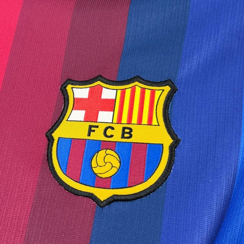 FC BARCELONA HOME 26/27 DEEP BLUE & RED STRIPE MASTER VERSION JERSEY WITH LOGO