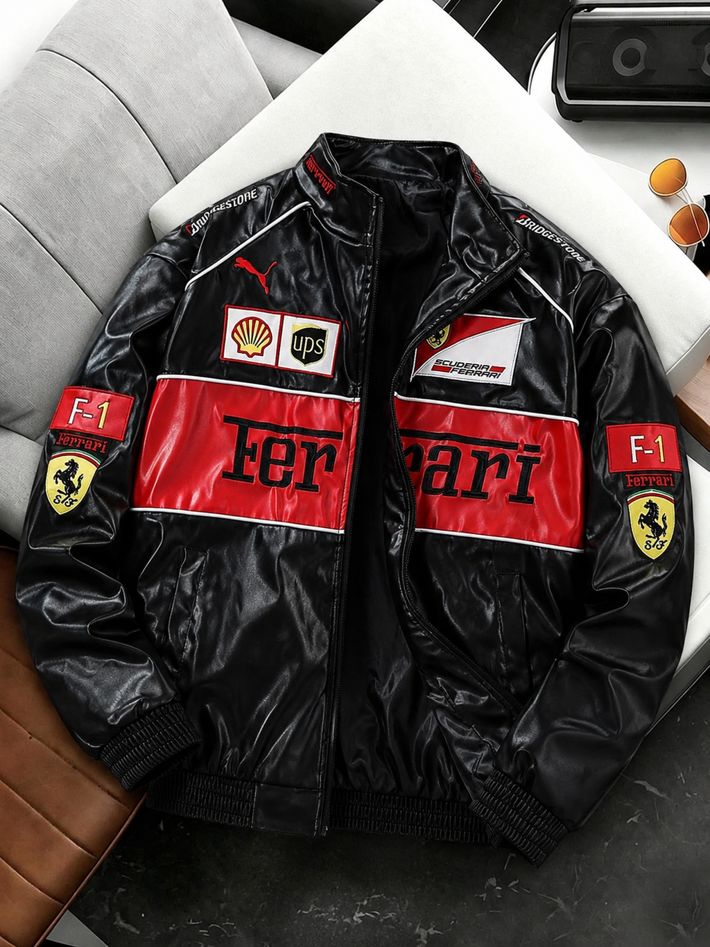 Ferrari F1 Jacket - Black Red