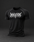 Compression Men typography graphic print Polyester - Black T-Shirt