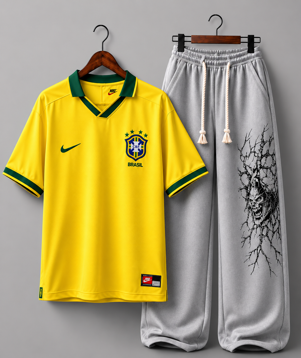 Brazil Home Jersey + Baggy SweatPant
